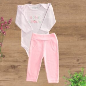 Conjunto Longo Suedini sem Pezinhos Listrado