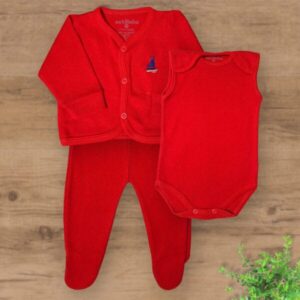 Conjunto Pagão Três Peças com Pezinhos Fechados Barquinho