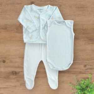 Conjunto Pagão Três Peças com Pezinhos Fechados Estampado