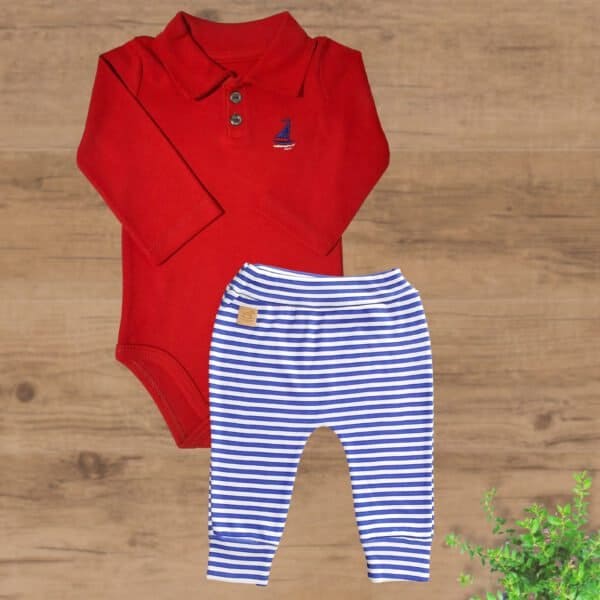 Conjunto Polo Longo Suedini sem Pezinhos Barquinho - Imagem 2