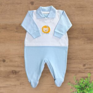 Macacão Suedini com Pezinhos Bordados Leão