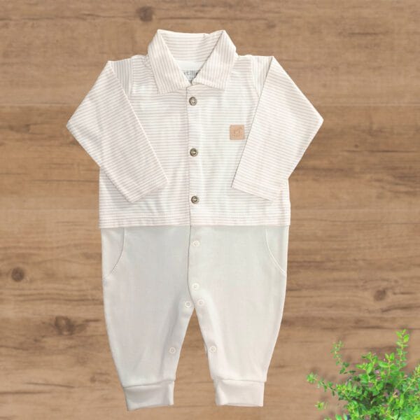 Macacão Suedini sem Pezinhos Listrado - Imagem 3