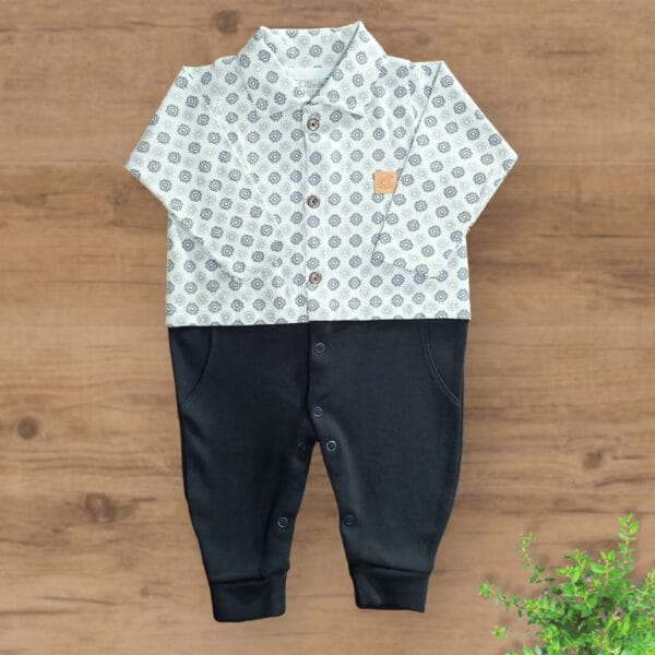 Macacão Suedini sem Pezinhos Listrado - Imagem 2