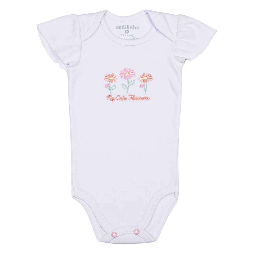 Conjunto Body Curto Bordado+Shorts Laço - Imagem 3