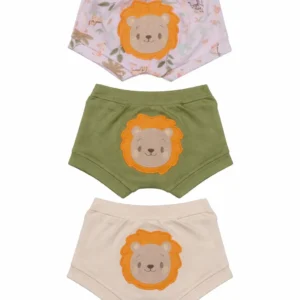 Kit Três shorts sued bordado bumbum Leãozinho