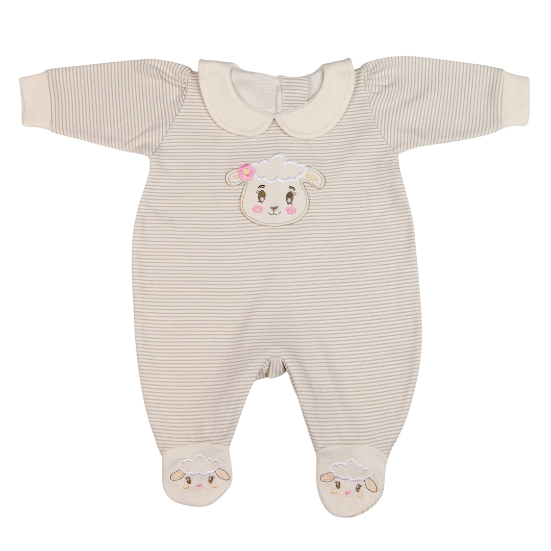 Macacão Gola Suedine Bordado Carneirinho - Imagem 2