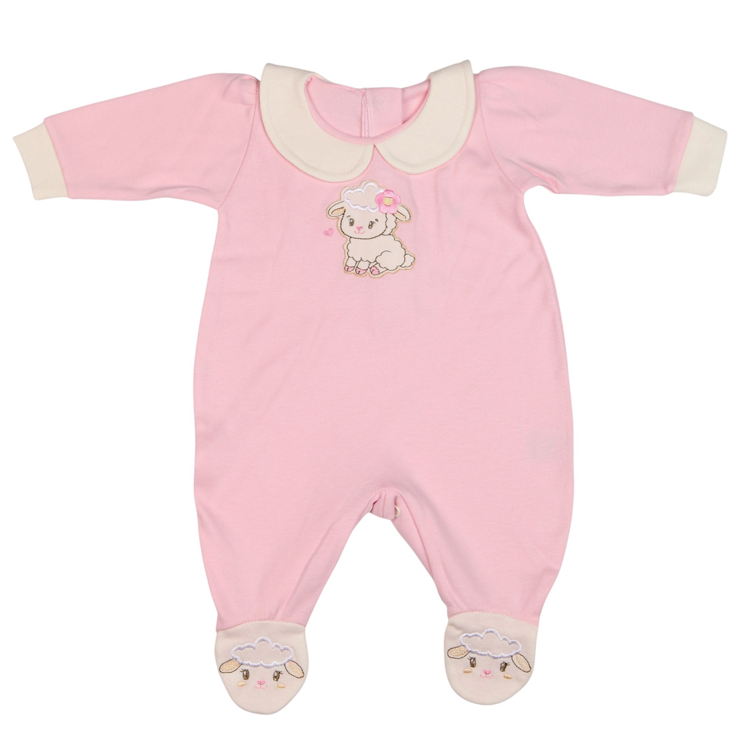 Macacão Gola Suedine Bordado Carneirinho