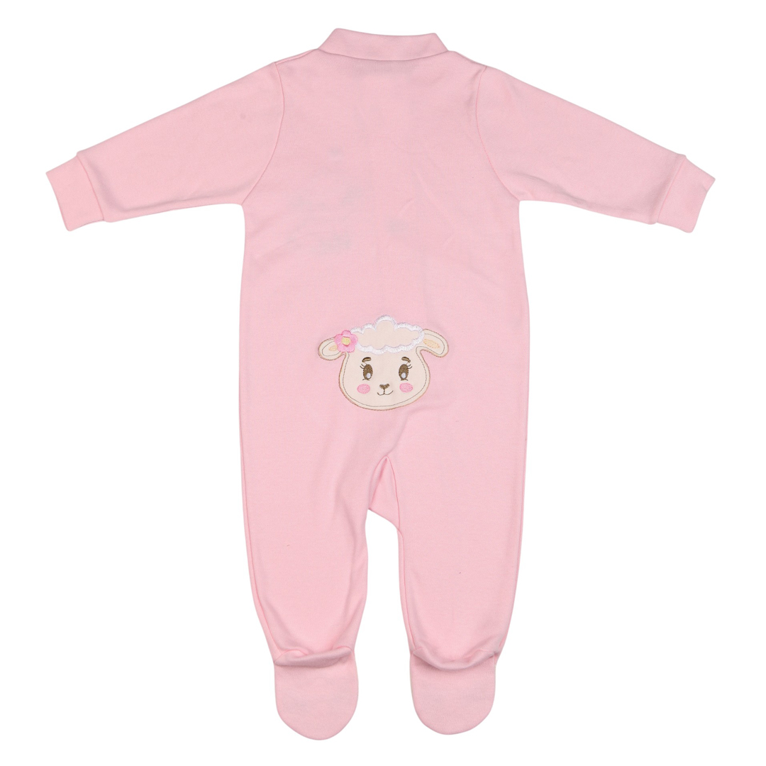 Macacão Longo Bordado Carneirinho Bumbum E Pés Suedine C/Zíper - Imagem 2