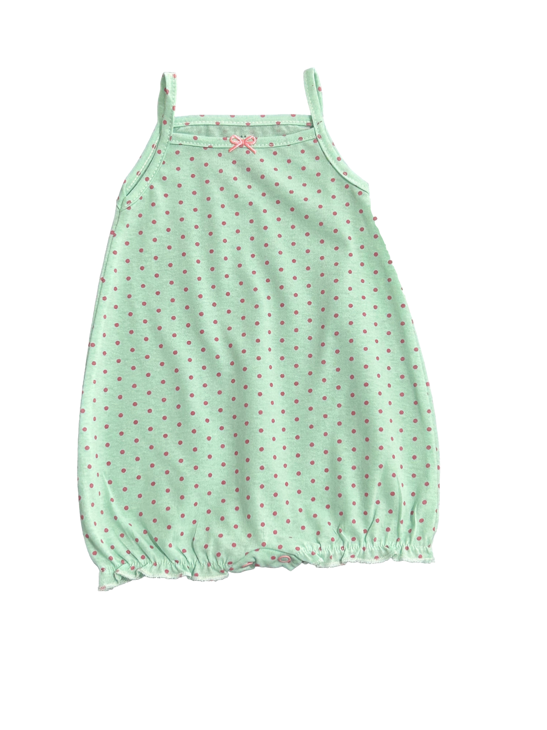 Pijama Romper Baby Malha Bolinha 100% Algodão - Imagem 4