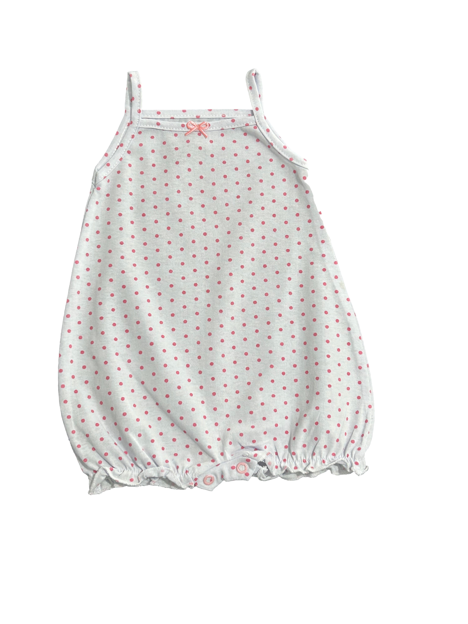 Pijama Romper Baby Malha Bolinha 100% Algodão - Imagem 2
