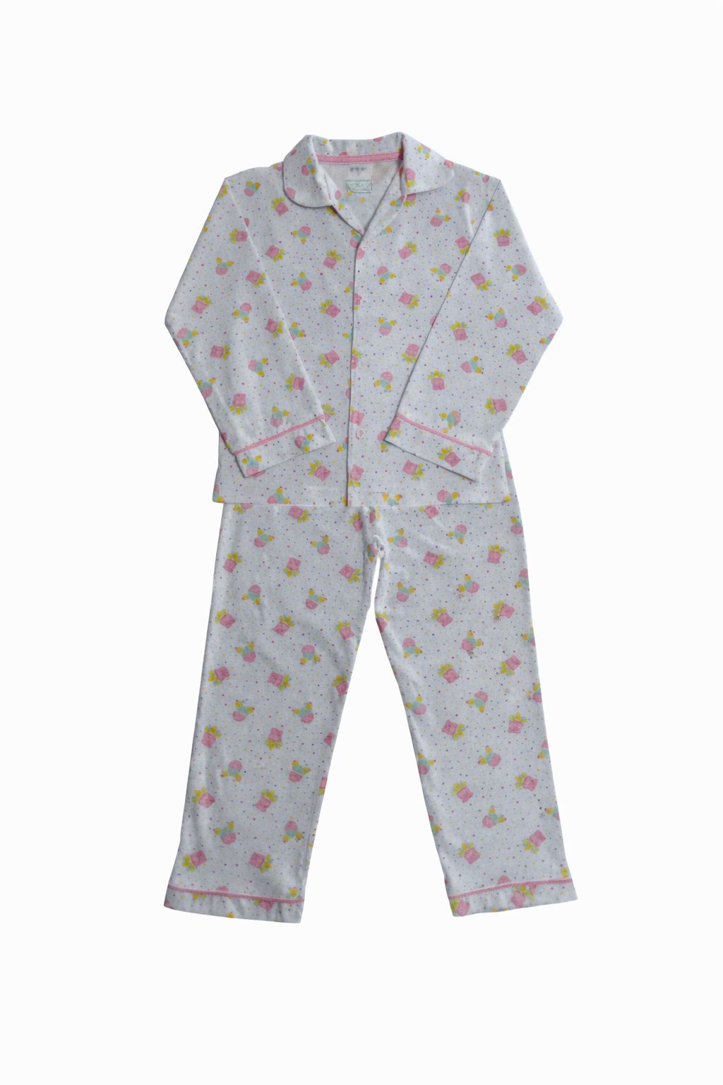 Pijama Infantil Casaco + Calça em Malha Estampada 100% Algodão - Imagem 2