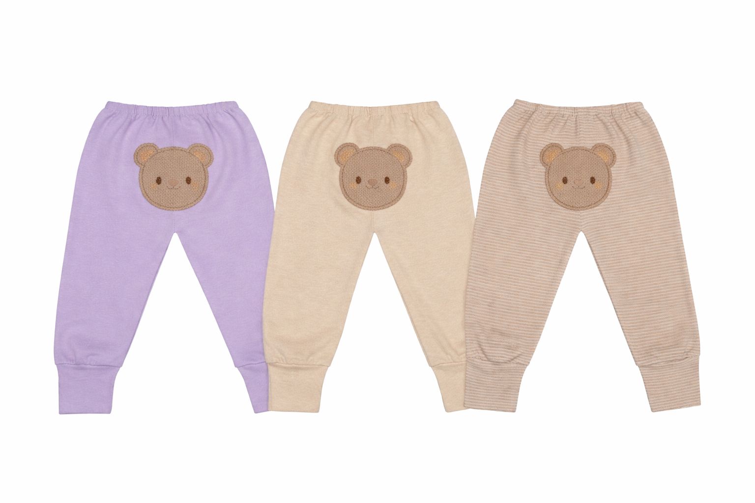 Kit Três Calças Reversível Bordado Bumbum