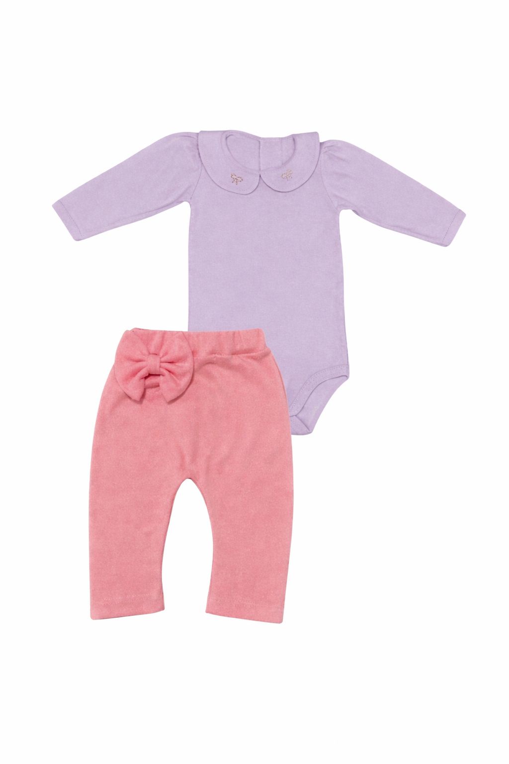 Conjunto Body Longo Suedine Com Calça Laço