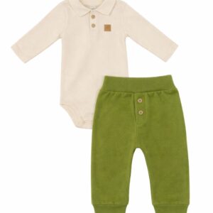 Conjunto Body Polo Longo Suedine Com Calça